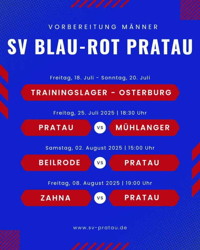Vorbereitungsplan Männer