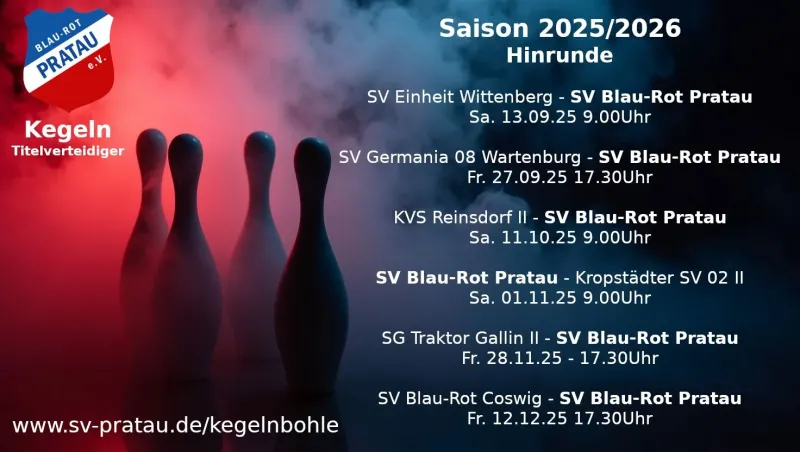 Spielplan der Kegler ist da!