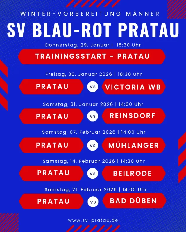 Vorbereitungsplan Männer
