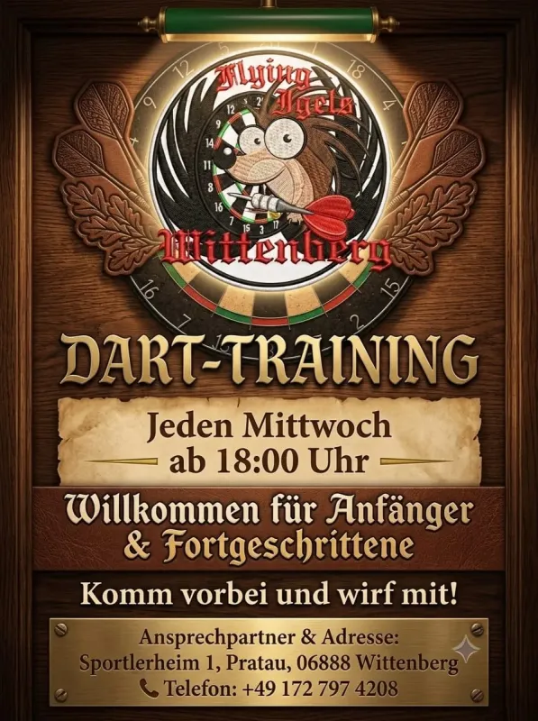 Darttraining jeden Mittwoch