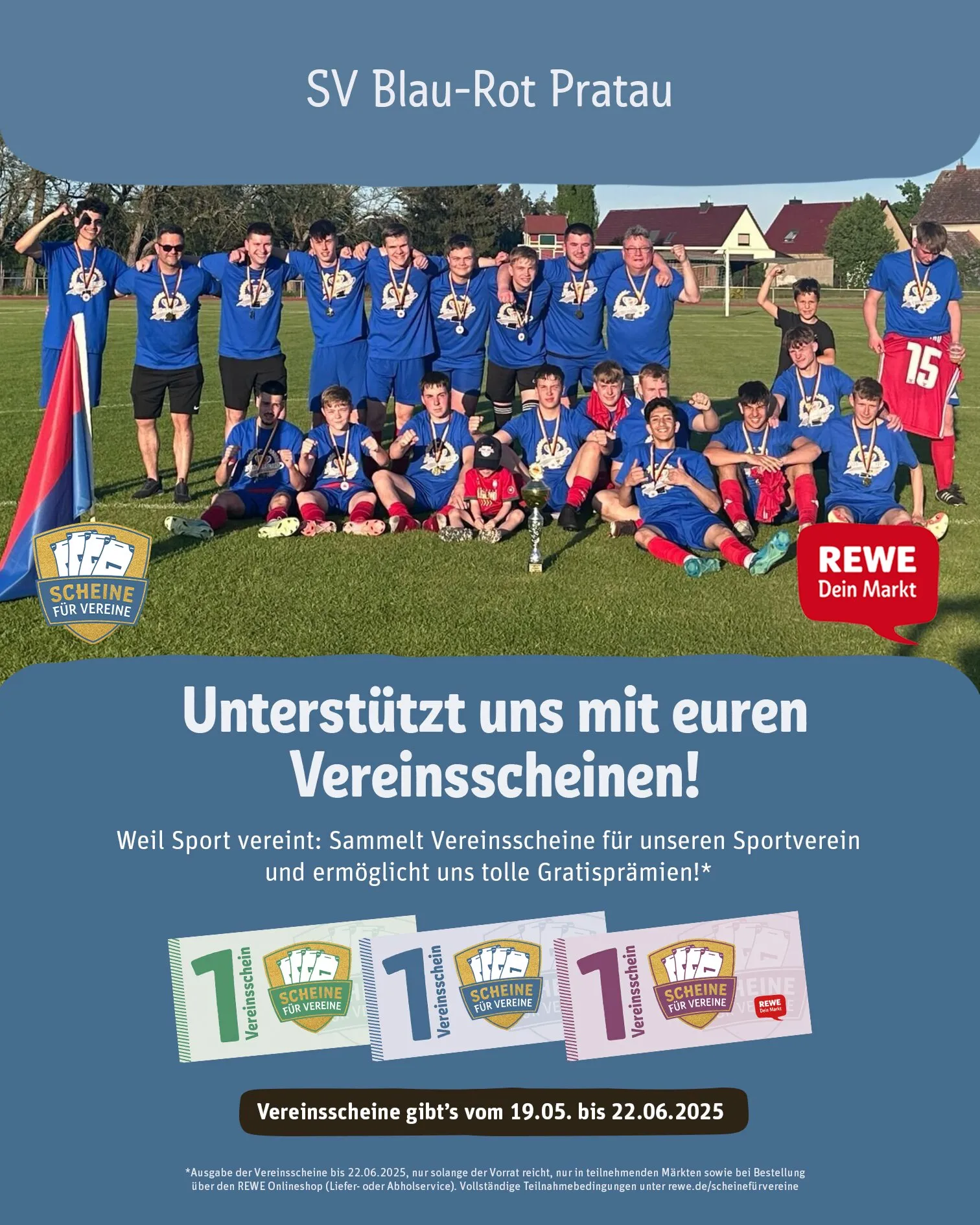 Jetzt REWE Vereinsscheine sammeln