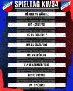 Spielplan KW34