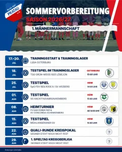 Sommervorbereitung 1. Männermannschaft